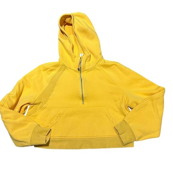 Lululemon Women’s M/L Yellow Cropped Hoodie - Picture 1 of 8